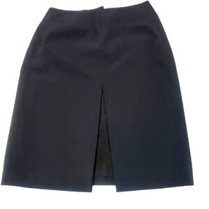 Rene Lezard Black Pencil Skirt Career Office Wear Knee Length Black 10 Nwot